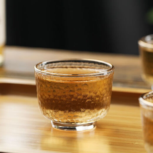 Wine warmer Japanese sake cup glass set wine bottle with cork wine set yellow wine wine warmer household creative fruit retro Japanese style household light luxury glass sake pot seven-piece set transparent style one pot + four cups + wine warmer + cork