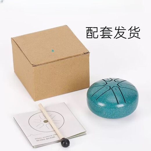 3-inch 6-tone mini ethereal drum percussion steel tongue drum children's portable musical instrument pocket drum toy snare drum wholesale 3-inch red (drum hammer + sheet music)