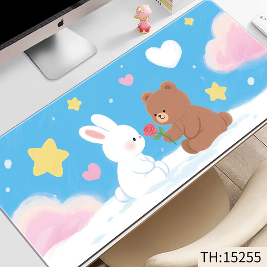 
Ruqinlian Black Cat Mouse Pad Extra Large Men's and Women's Workstation Office Computer Desk Pad Customized E-Sports Keyboard Pad Smooth Thickened Locking Wrist Guard Pad Customized Anti-Slip and Wear-resistant Cute Cartoon 15259 Kitten Fantasy Long 1000mmX Width 500mmX Thickness 5mm