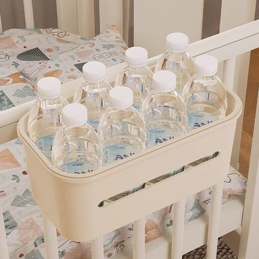 LZJV婴儿床婴儿收纳挂篮床边床头宝宝尿布收纳盒围栏尿不湿收纳袋挂袋 全包围挂篮*2+五合一挂篮(带盖)