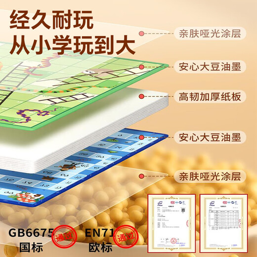 Yiqianjin Multifunktionsbrett Kinderspielzeug GO Flying Checkers and Checkers Rätsel Schach All-in-One-Kindergeburtstag Geschenke Deluxe-Modell [45 in 1 Geschenkbox]