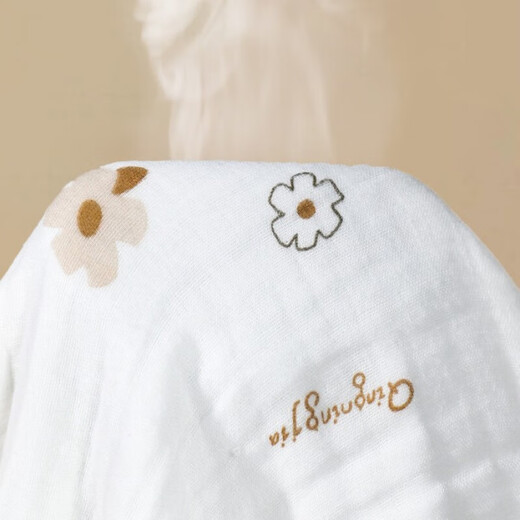 Newborn baby bath towel six layers pure cotton gauze bath towel type A soft children's blanket absorbent newborn baby blanket wide edge model - hot air balloon six layers 110*110cm