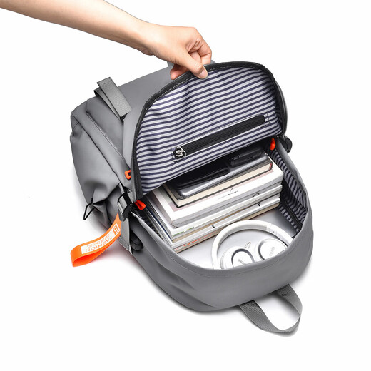 Großkapazität Herren Rucksack Casual Travel Computer Bag Female High School Junior High School School Rucksack College Rucksack Gray 28.5*13*41 cm