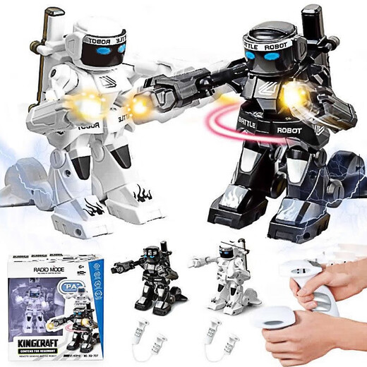 Smart Competitive Football Doppelfernbedienungskontrollprogrammierbares Kampf intelligenter Kampf Roboterspielzeug Kinder Weiße + schwarze offizielle Standard