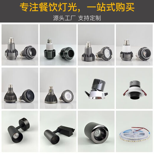 溥畔2700K高显指5W射灯灯泡e27螺口聚光灯杯PAR16火锅店射灯中山灯具 10W3000K高显Ra9738
