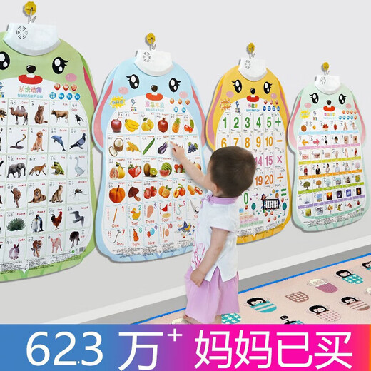 Cartel de audio de educación infantil para niños Cognición y lectura de fotos y aprendizaje Pinyin Inglés Letra Tarjeta de aprendizaje Aprendizaje Máquina Libro Reconocimiento de fruta