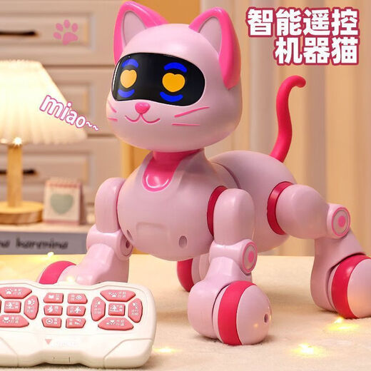Intelligent Remote Control Stunt Robot Dog Programmable Electric Pet Cat chant et danse Robot Toy Boy Yingjia 6602 Dormitory Cat USB Rush Direct