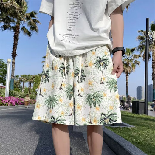 日系夏季高街百搭短裤男款潮牌五分直筒裤休闲运动短裤 白色 壹酷工厂    677 M 【80-105斤】