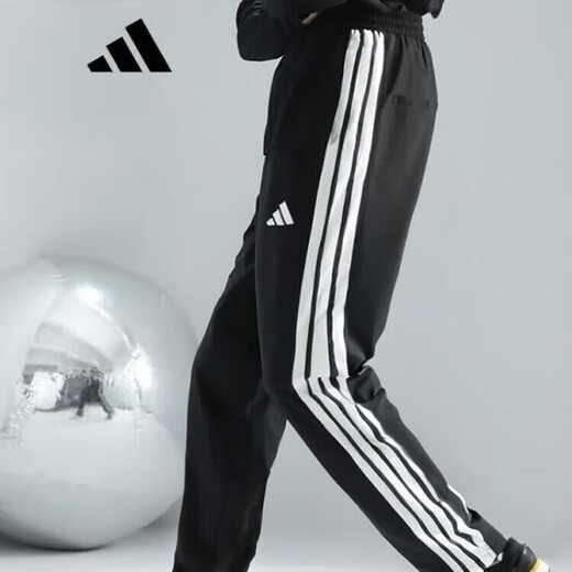 Adidas Men's Casual Pants 2025 Autumn New Sports Pants Running Training Pants Breathable and Comfortable Knitted Trousers JE6430/Three Stripes Small Feet/Photo Refund 5 L 180/86