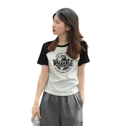 Playboy (Playboy) Frauen reines Baumwoll-Kurzärärmel-T-Shirt für Frauen 2025 Sommer Neues Design Nische Koreaner Loose Raglan Ärmel