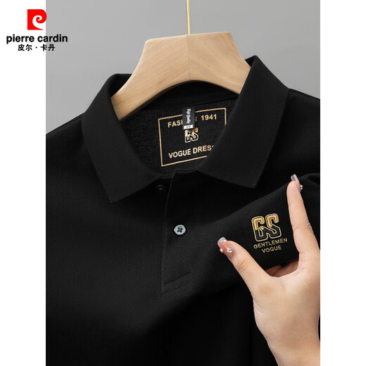 Pier Cardin Pure Cotton Herren kurzärmelige Polo-Hemd im Sommer Neues High-End-Luxus-Luxus-Stickel-T-Shirt Lose Dad Middle Patch 6626 Military Green 3xL 56 [Vorgeschlagen 180-195 Jin [Jin gleich 0,5 kg]]]
