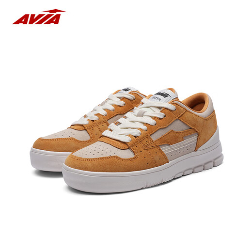 AVIA新品825R复古潮流球鞋女款时尚百搭低帮透气运动鞋鞋子 白橙 37