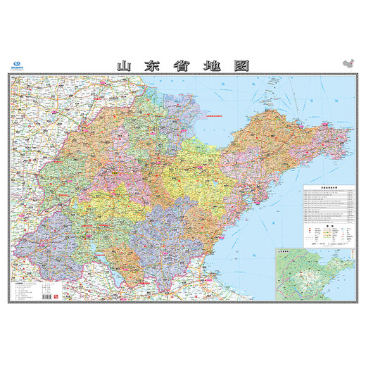 
Shandong Map HD paper version 2025 administrative region traffic topographic map 1068*749 mm