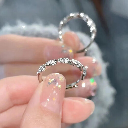 2025 small fresh opening adjustable female twist twist index finger ring plain ring high-end light luxury niche ring twist twist ring