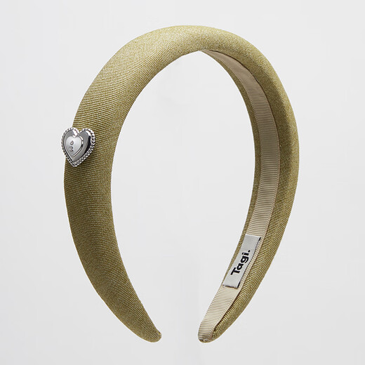 Tagi. Cream love metal oil dripping diamond retro autumn and winter denim headband high skull headband matcha