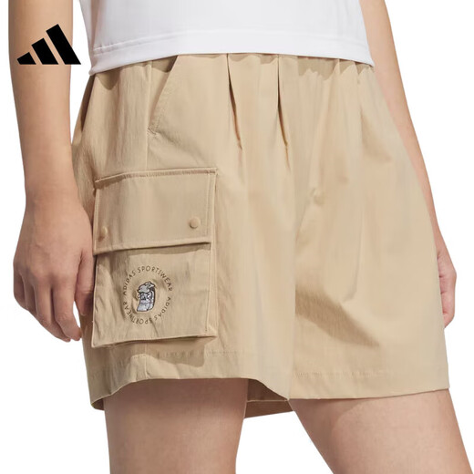 阿迪达斯（adidas）裤子女裤 2025夏季新款运动裤健身训练跑步锻炼舒适透气梭织短裤 JL9274 2XL