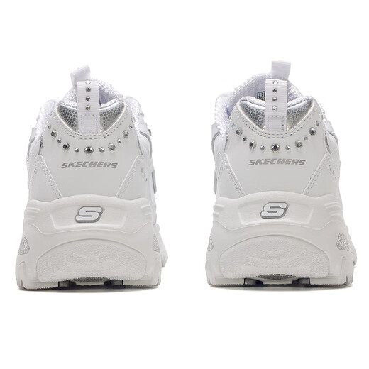 
Skechers women's shoes Spring and Autumn 2025 new thick-soled height-enhancing daddy shoes retro generation panda shoes versatile fashion white shoes 11979-WSL/white 35