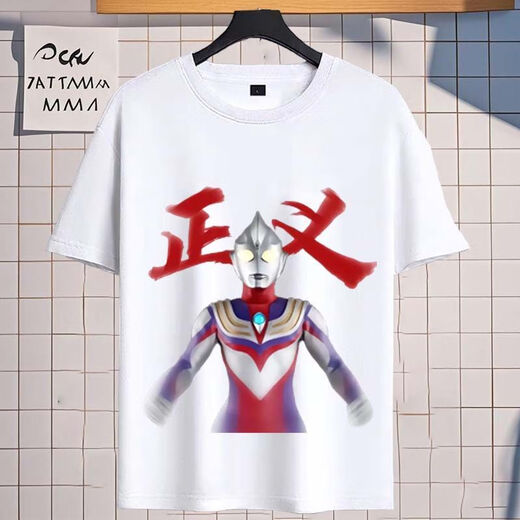 缘笛衣服贝利亚T恤贝利亚印花夏季男女童学生抽象中大童上衣 童装#贝利亚03# 黑 均码 12035-40斤