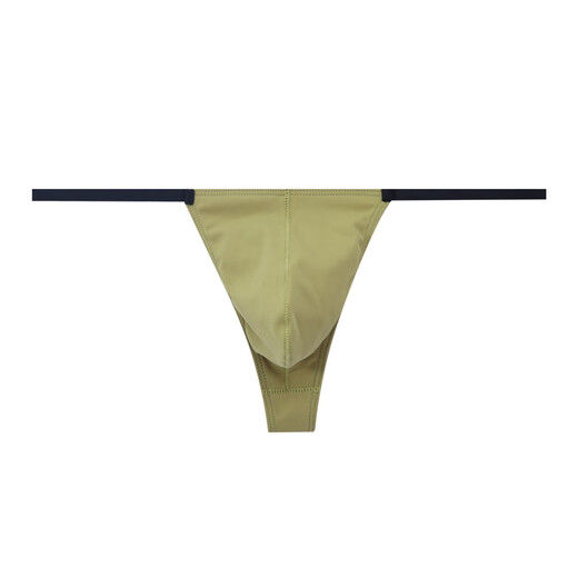 Low-waist sexy men's thong, comfortable, breathable, super spicy, high-end elastic T-pants, pure lust style, extra spicy underwear for men, pink gray M80-100Jin Jin equals 0.5 kg