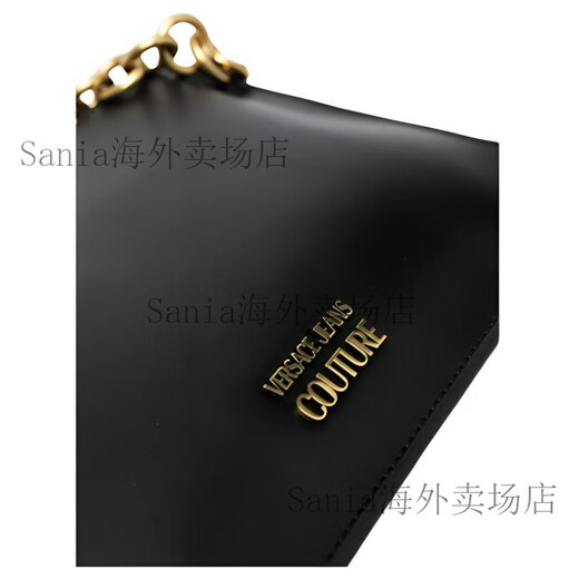范思哲（VERSACE）拉链开合人造革手拿包手提包常规女款黑色 基础装(包+防尘袋)