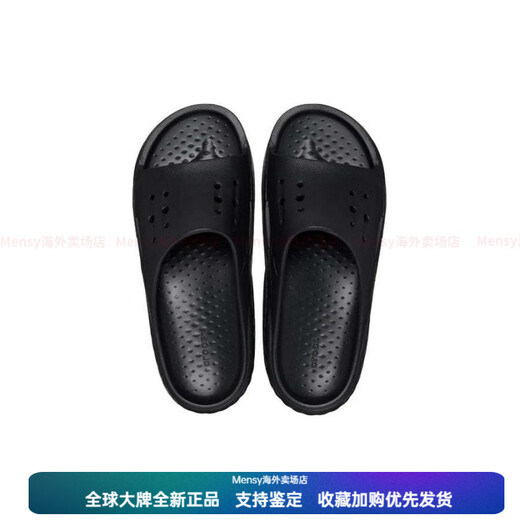 Crocs круглая голова мягкая подошва, воздухопроницаемые шлепанцы для мужчин и женщин, черные 36-37