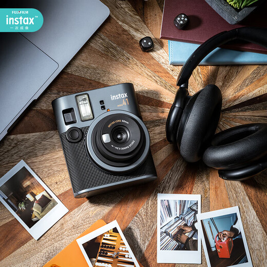 Fujifilm (FUJIFILM) National Bank genuine mini 41 gift box version includes photo paper, one-time imaging, retro Polaroid mini SE/9/11/12/40 upgraded film camera, black, new classic gift box version adds 10 pieces of rainbow photo paper, package 2, 10 pieces of classic photo paper + 20 pieces of white edge photo paper + gift box accessories