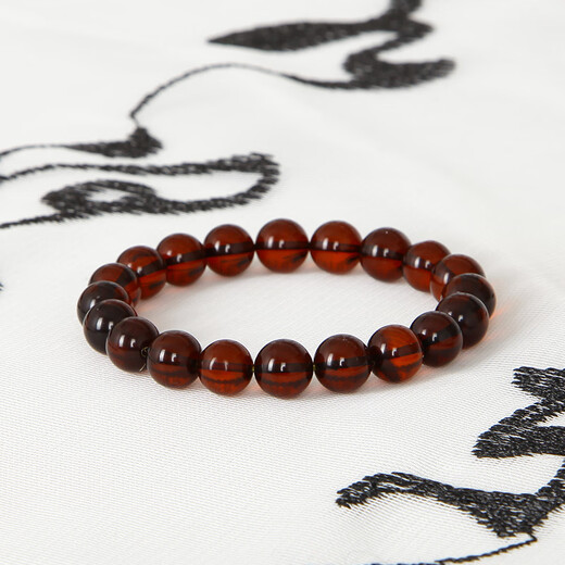 Famous family blood amber bracelet for women and men natural amber single circle bead bracelet maroon bracelet birthday gift 9mm