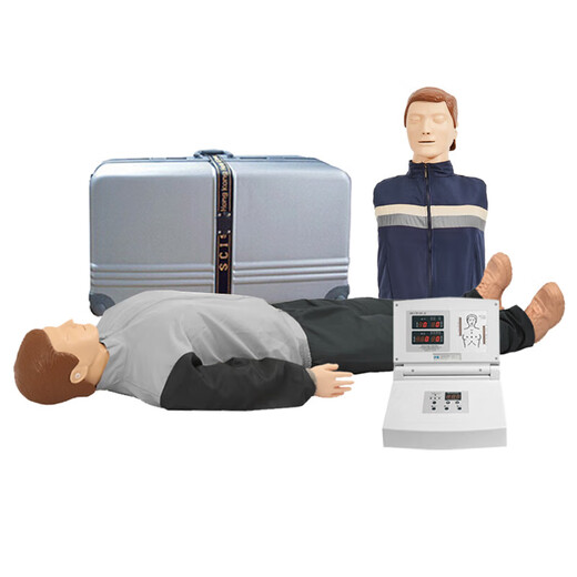 
Japanese quality cardiopulmonary resuscitation simulated CPR full half body heart compression first aid training fake human artificial respiration CPR15690 remote control + 8-inch screen + fully automatic