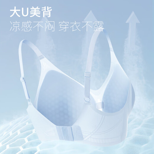 Yalu Summer Thin Traceless Liquid Foundation Underwear Women's Ice Silk Cool Feeling Small Breast Gathering Soft Support Bra Skin Color M