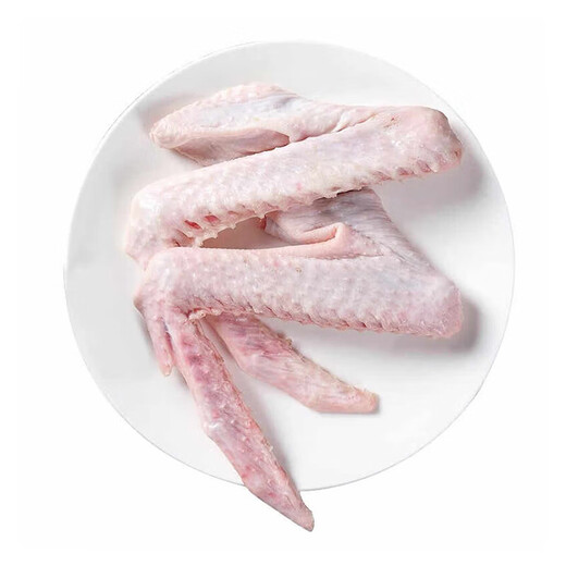 Big white goose wings, farm free-range goose wings, earthy goose meat, frozen goose wings, two-section wings, raw cut large goose wings 1kg/bag*1 bag