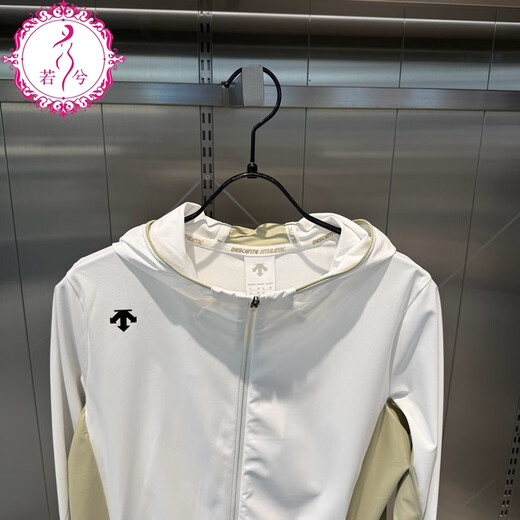 迪桑特（DESCENTE）夏季女士运动连帽针织运动上衣外套 迪D4232TFT38-WT【白色】 M _165_84A