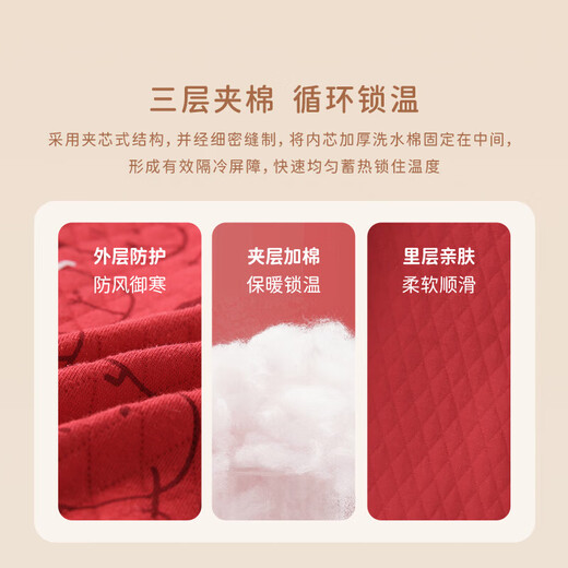 JELLYBABY Chinese style winter baby boy and girl infant jumpsuit jumpsuit one-month-old one-year-old suit New Year's greetings suit