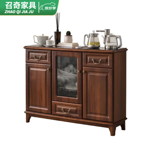 接运猫饮水机茶吧机家用全自动智能茶水柜带消毒2023新款实木轻奢一体柜 冰温热 6626胡桃色带消毒