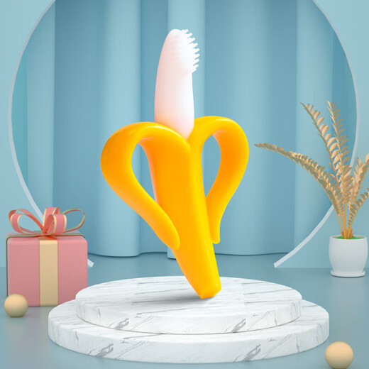 New baby teether, silicone molar stick, finger-eating stick, baby soothing chewing gum, anti-eating hand artifact, mouth-appetite, banana