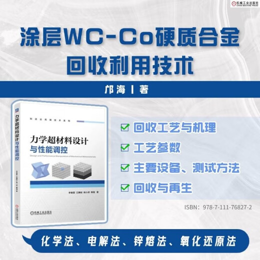 Genuine coated WC-Co cemented carbide recycling technology Kuang Haichu Machinery Industry Friend 9787111768272