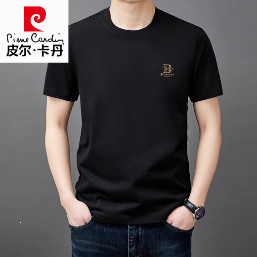 T-shirt à manches courtes en coton haut en coton Pierre Cardin Pierre pour hommes T-shirt Round T-shirt NOUVEAU T-shirt T-shirt de T-shirt masculin lâche à manches à manches mises à manches 9929 Modèle M 165 suggère 90jin [Jin est égal à 0,5 kg] -120jin [Jin est égal à 0,5 kg]