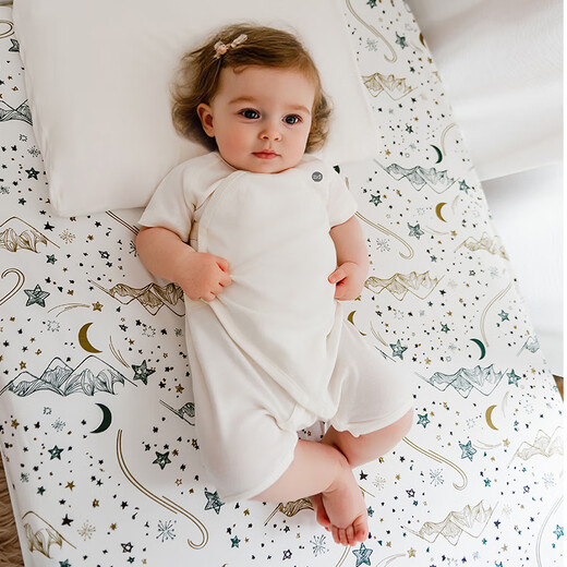 Nest designs baby fitted sheet bed cover newborn baby bamboo cotton gauze bamboo cotton elastic bed sheet children kindergarten nap bed cover Chuxue S (132*71cm) bamboo cotton elastic