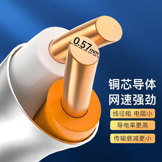 秋叶原（CHOSEAL）秋叶原超六类网线千兆高速双铝箔铜CAT6A工程家装网络线非屏蔽 灰色QS6169A铝箔屏蔽裸线 305m