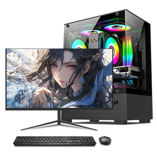 Five Color Fish 14th generation Core i5-14450HX 16G 512G solid state 4G independent display office commercial home gaming desktop computer desktop host complete set 23.8 inches