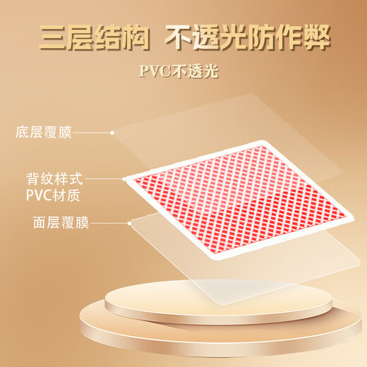 君瑞扑克掼蛋专用扑克牌细长款防水防折塑料PVC材质高质量大字可定制 蓝色十条100副(No.5010细长款）
