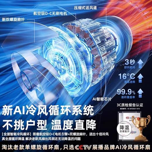 NIYEVN dominates the list with 100,000+ purchased丨whole house AI cooling air conditioning fan cooling fan floor-standing electric fan silent bedroom ultra-quiet first-class energy efficiency air circulation fan household technology energy saving air conditioning grade cold air-200m whole house cooling-mechanical energy saving 2025 new model丨turbo storm丨whole house air cooling丨