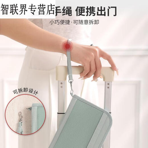 语森忆护照包便携登机牌卡包出国旅游证件防盗刷卡包旅行多功能收纳包 草绿rfid防盗刷/多卡位大容量