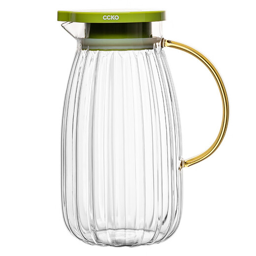 Fantasy cold kettle glass high temperature resistant household cool white boiled water cup large capacity teapot set tie pot refrigerator cold kettle C9195 tree pattern cold kettle 1800ml transparent CL