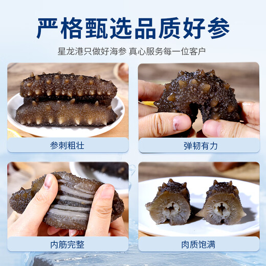 Xinglonggang Dalian ready-to-eat sea cucumber gift box, net content 2Jin Jin is equal to 0.5kg, 22-28 pieces, frozen Liao sea cucumber, holiday gift giving