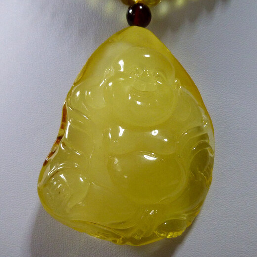 Micro-luxury boutique Baltic amber beeswax half honey and half amber gold-wrapped honey Buddha Maitreya super domineering collection grade