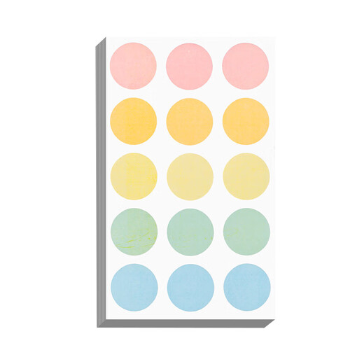 Colored dot stickers Kindergarten blank can be handwritten by hand color polka dot labels round self-adhesive sealing self-adhesive post paper can be pasted small size small dots small labels self-adhesive round 8mm color 1 pack/ 675 stickers in total (must be written with oily pen)