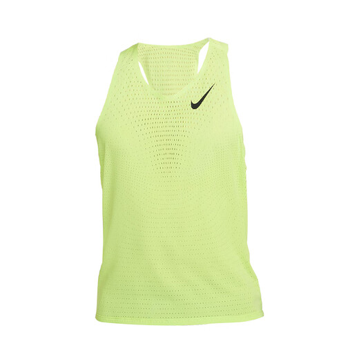 耐克（NIKE）煋元速中体恒信专业男子跑步风洞马拉松透气速干背心 草绿色 FN4232-736 M