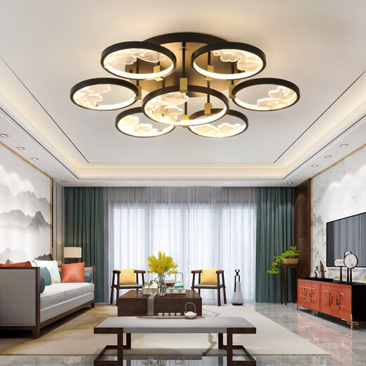OPP 2025 NEU NEU NEUE Deckenleuchte LED LED LED LED LED-LED-LEDEN ZEN ZEN-Schlafzimmer im chinesischen Stil moderne und atmosphärische Heimat. 1W 1W 6623-3 Kopf Drei-Farben-Licht