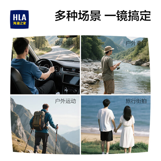 Hailan Home (HLA) polarisierte Sonnenbrille, modische Pilot-Sonnenbrille, ultravioletische Fahrbrillen für Männer, schwarzer Rahmen für Frauen, schwarzer grauer Film