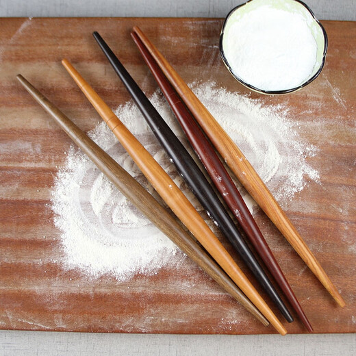 
Yonghuan rolling pin mahogany solid wood purple sandalwood log jujube wood fish belly two tip double-pointed pin rolling pin household use purple sandalwood 3519cm